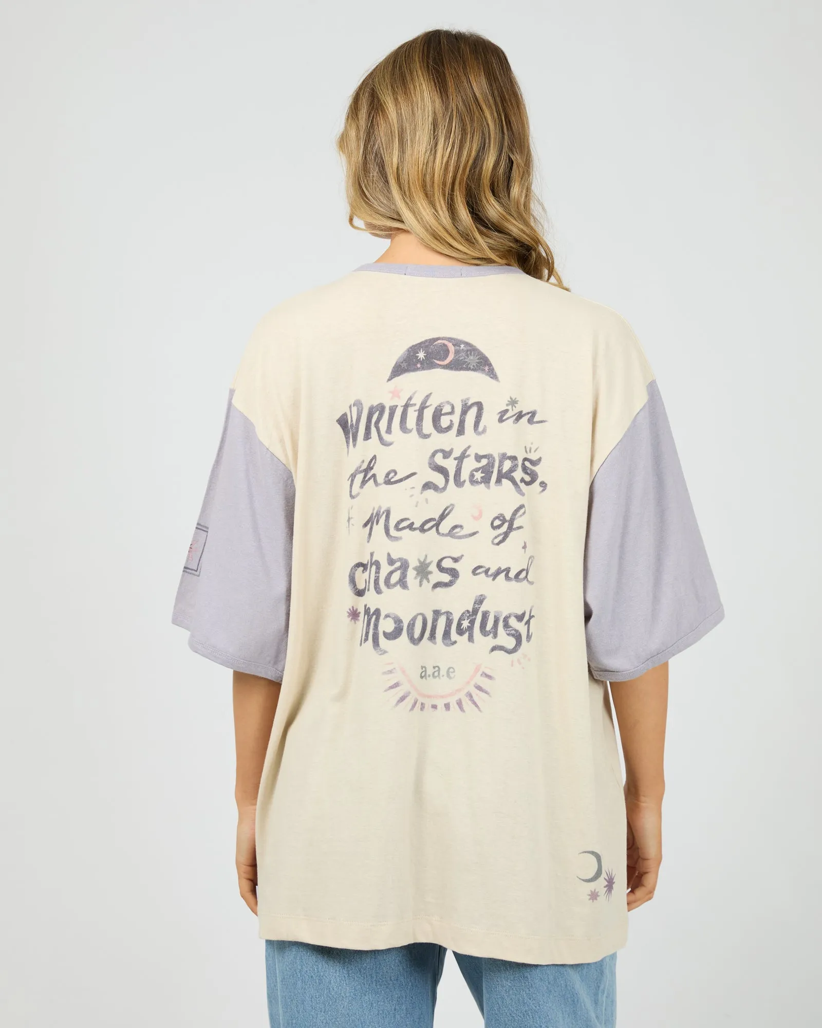 Moondust Oversized Tee Vanilla sold by edge clothing product image thumbnail 3