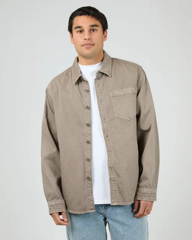 Moab Long Sleeve Shirt Mushroom made by edge clothing