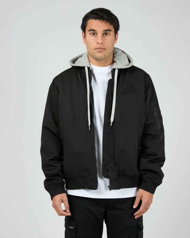 Radio Bomber Black made by edge clothing