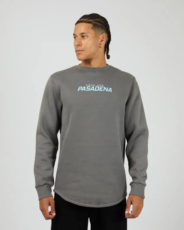 Systems Dual Curved Sweater Charcoal made by Nena and Pasadena