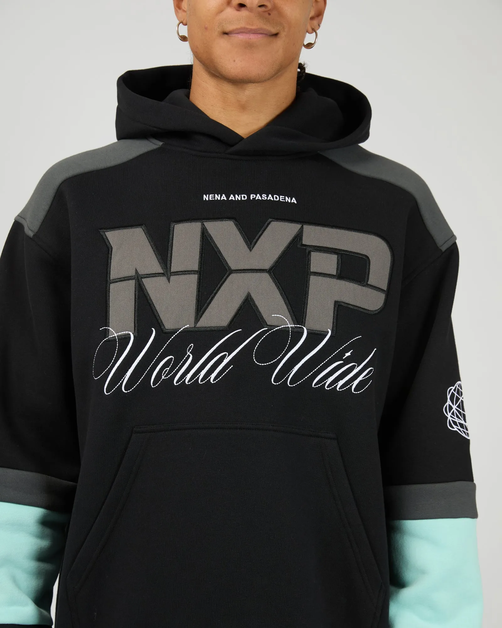Wordly Relaxed Hoodie Black sold by edge clothing product image thumbnail 5