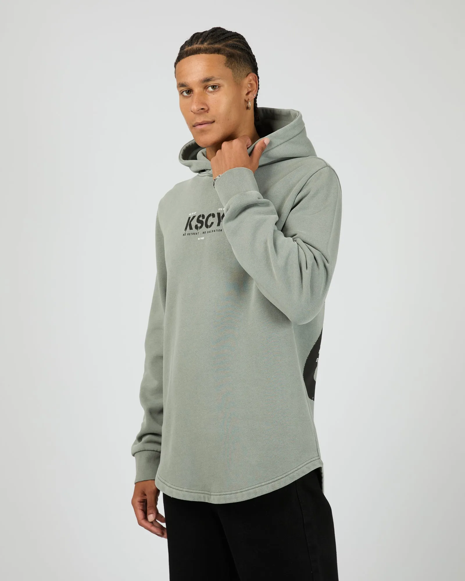 Reverence Dual Curved Hoodie Neutral Grey sold by edge clothing product image thumbnail 4