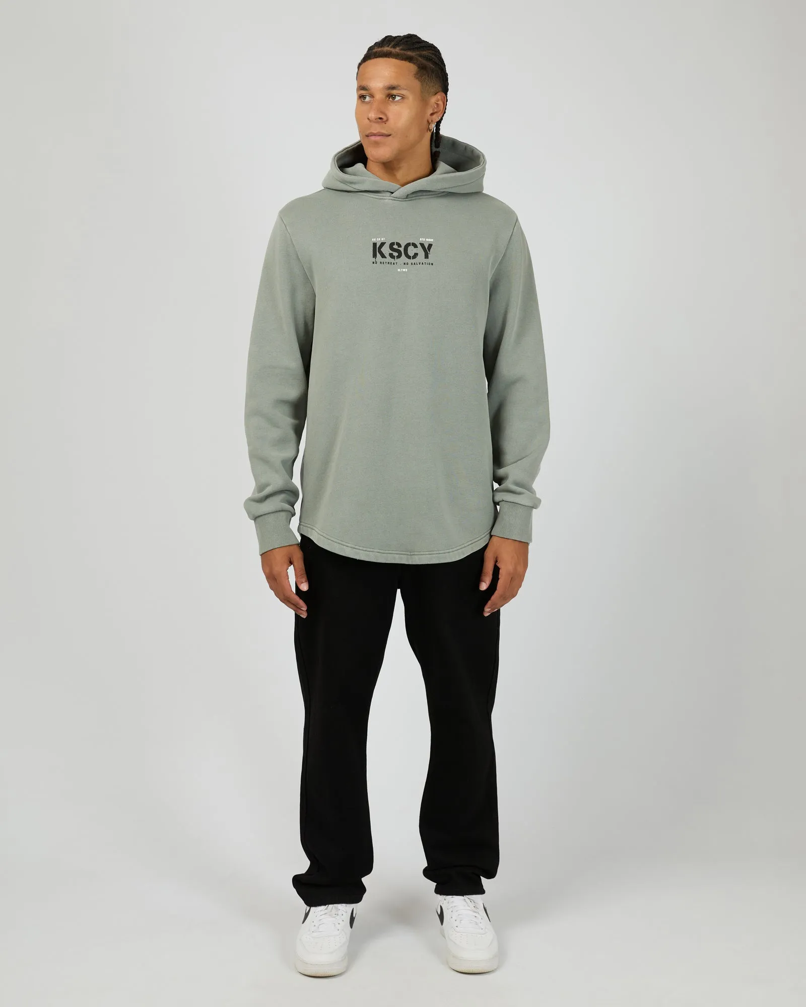 Reverence Dual Curved Hoodie Neutral Grey sold by edge clothing product image thumbnail 3