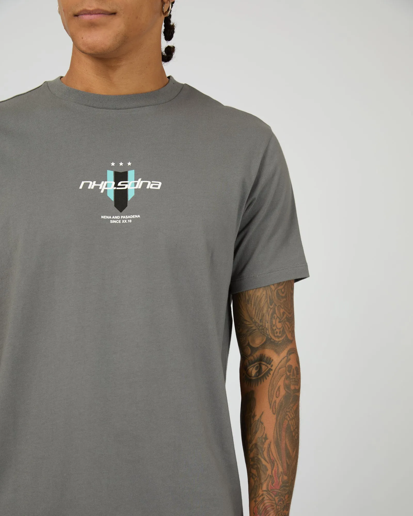 Central Dual Curved Tee Charcoal sold by edge clothing product image thumbnail 5