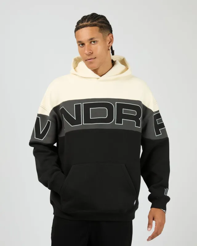Primer Panel Hood Sweat White Black made by WNDRR