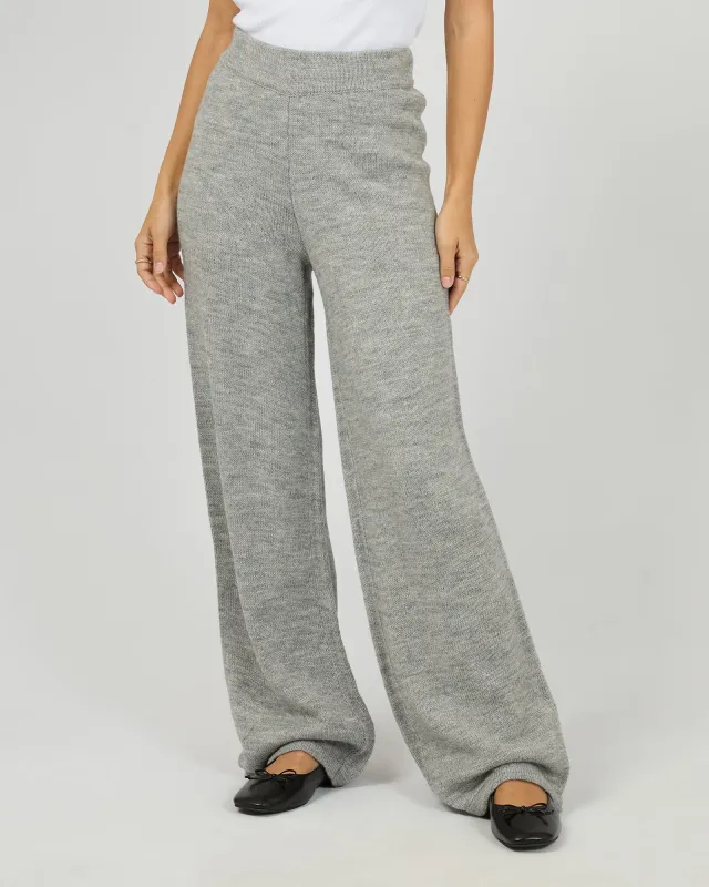 Lotus Knit Pant Grey Marle made by edge clothing