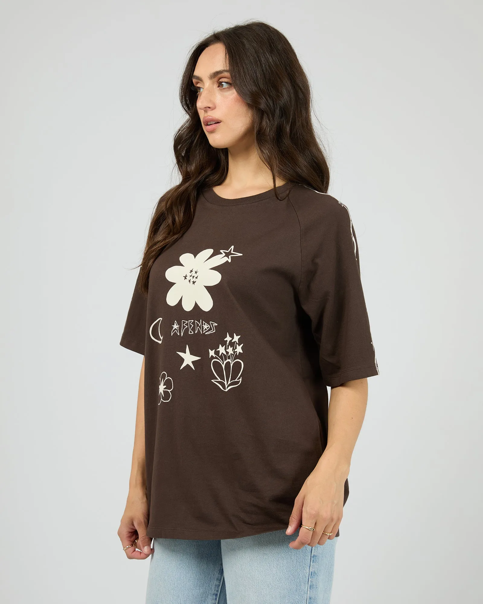 Terra Oversized Raglan Tee Coffee sold by edge clothing product image thumbnail 4