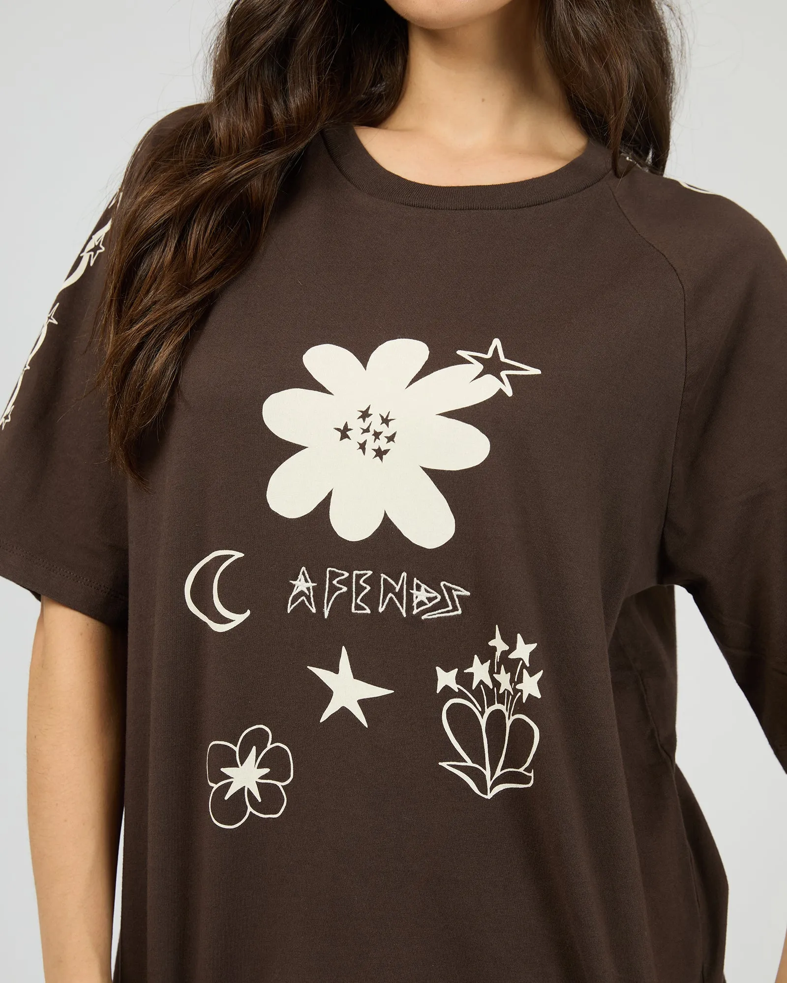 Terra Oversized Raglan Tee Coffee sold by edge clothing product image thumbnail 5