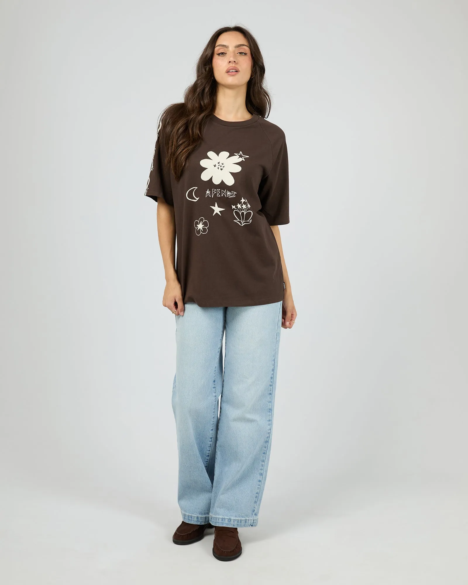 Terra Oversized Raglan Tee Coffee sold by edge clothing product image thumbnail 2