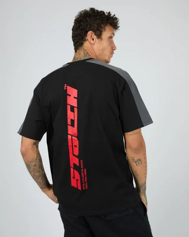 Switch Panel Tee Black made by edge clothing