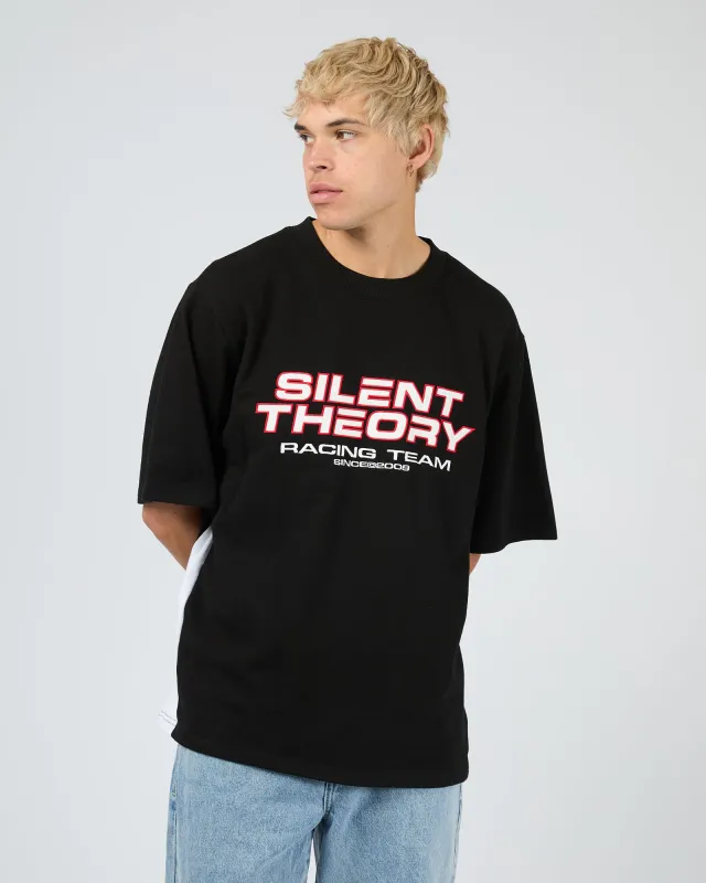 Race Team Fleece Tee Black made by edge clothing