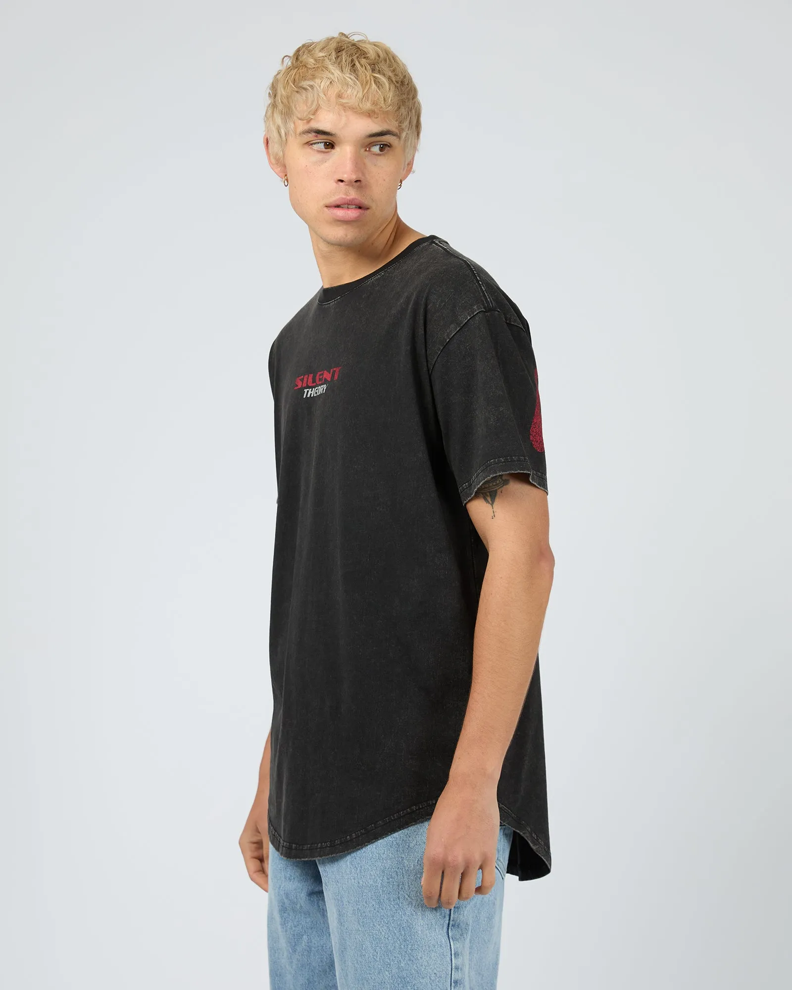 Race Scoop Tee Washed Black sold by edge clothing product image thumbnail 4