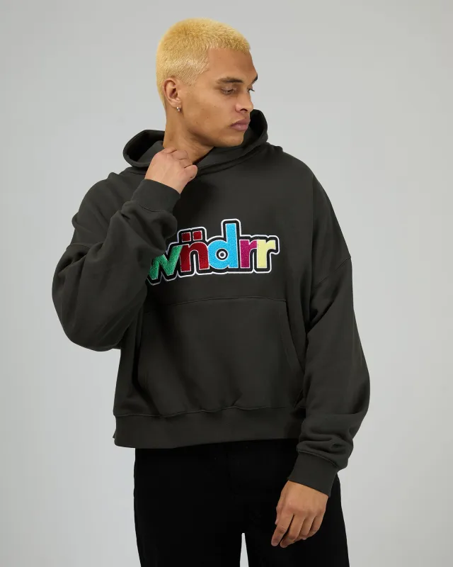Tint Cropped Hood Sweat Faded Black made by WNDRR