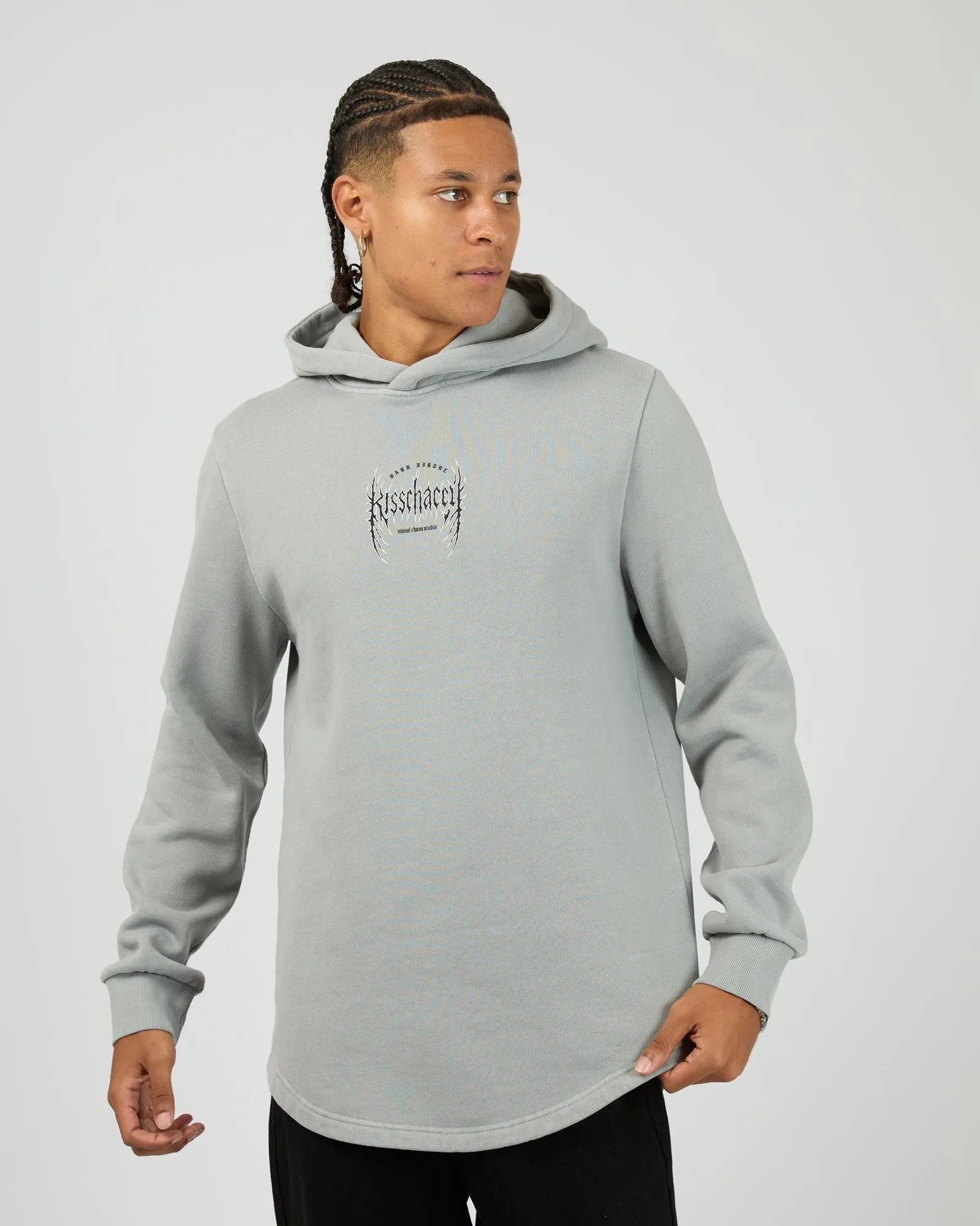 Sustain Dual Curved Hoodie Grey sold by edge clothing