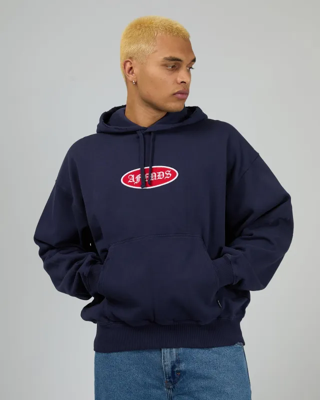 Supply Box Pull On Hood Navy made by Afends