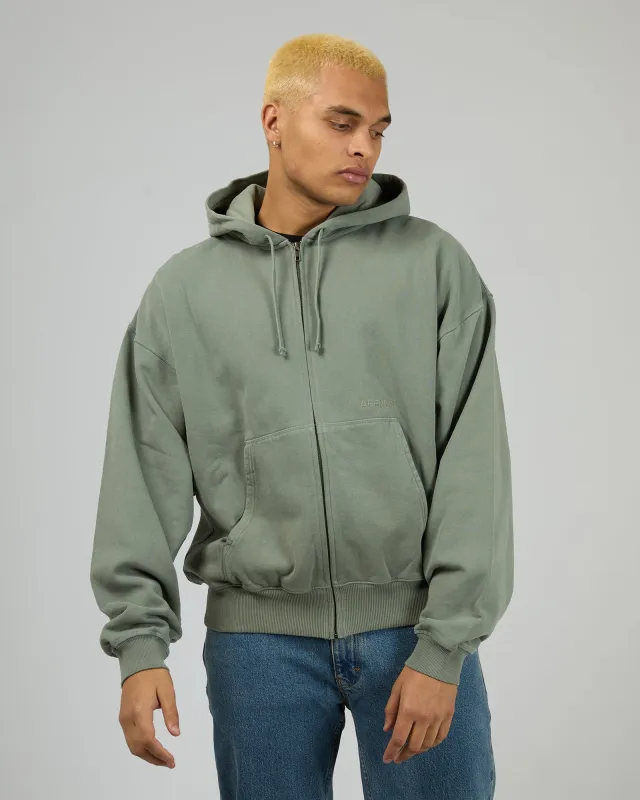 Genesis Boxy Zip Hood Sycamore made by Afends
