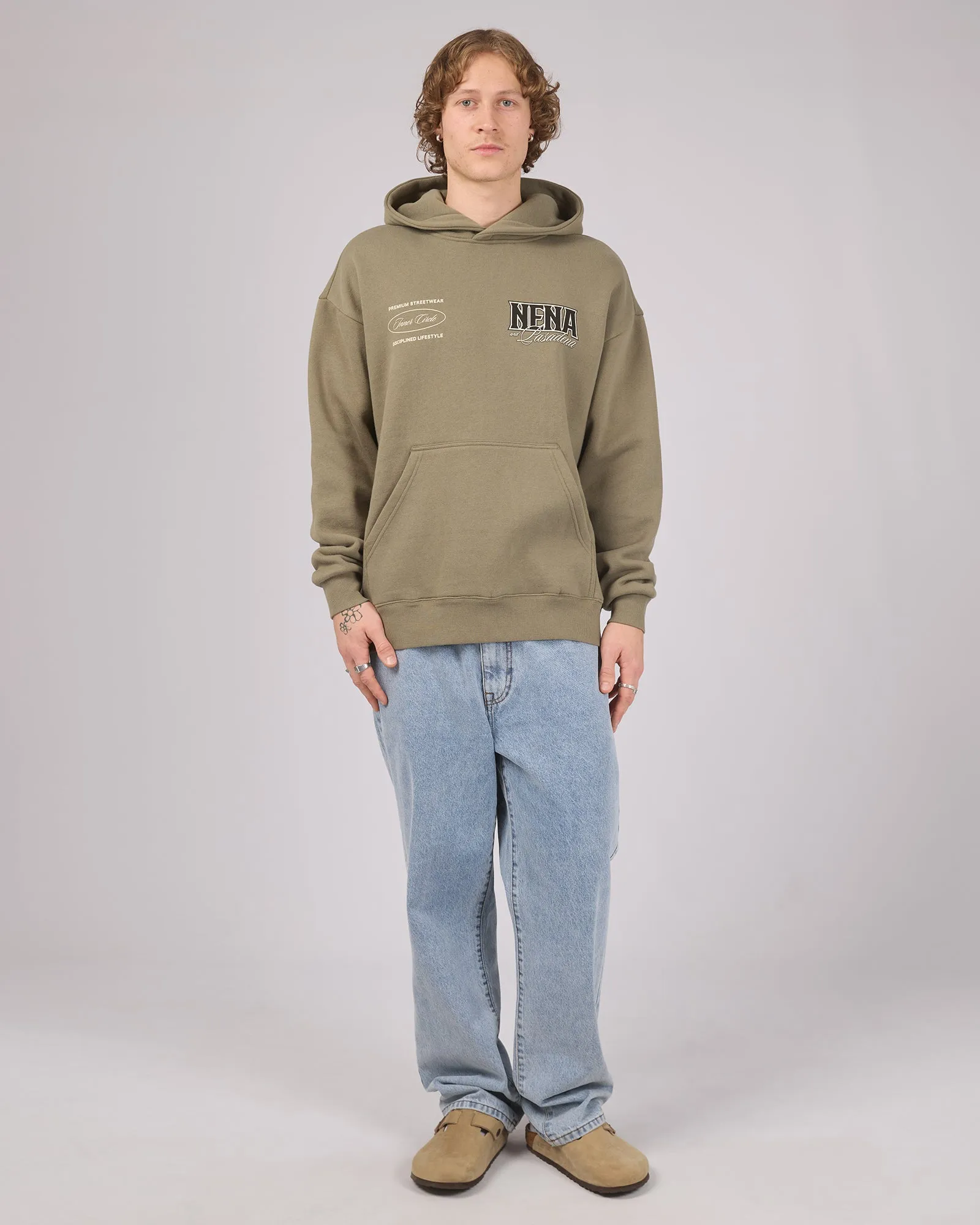 Tital Relaxed Fit Hoodie Khaki sold by edge clothing product image thumbnail 3
