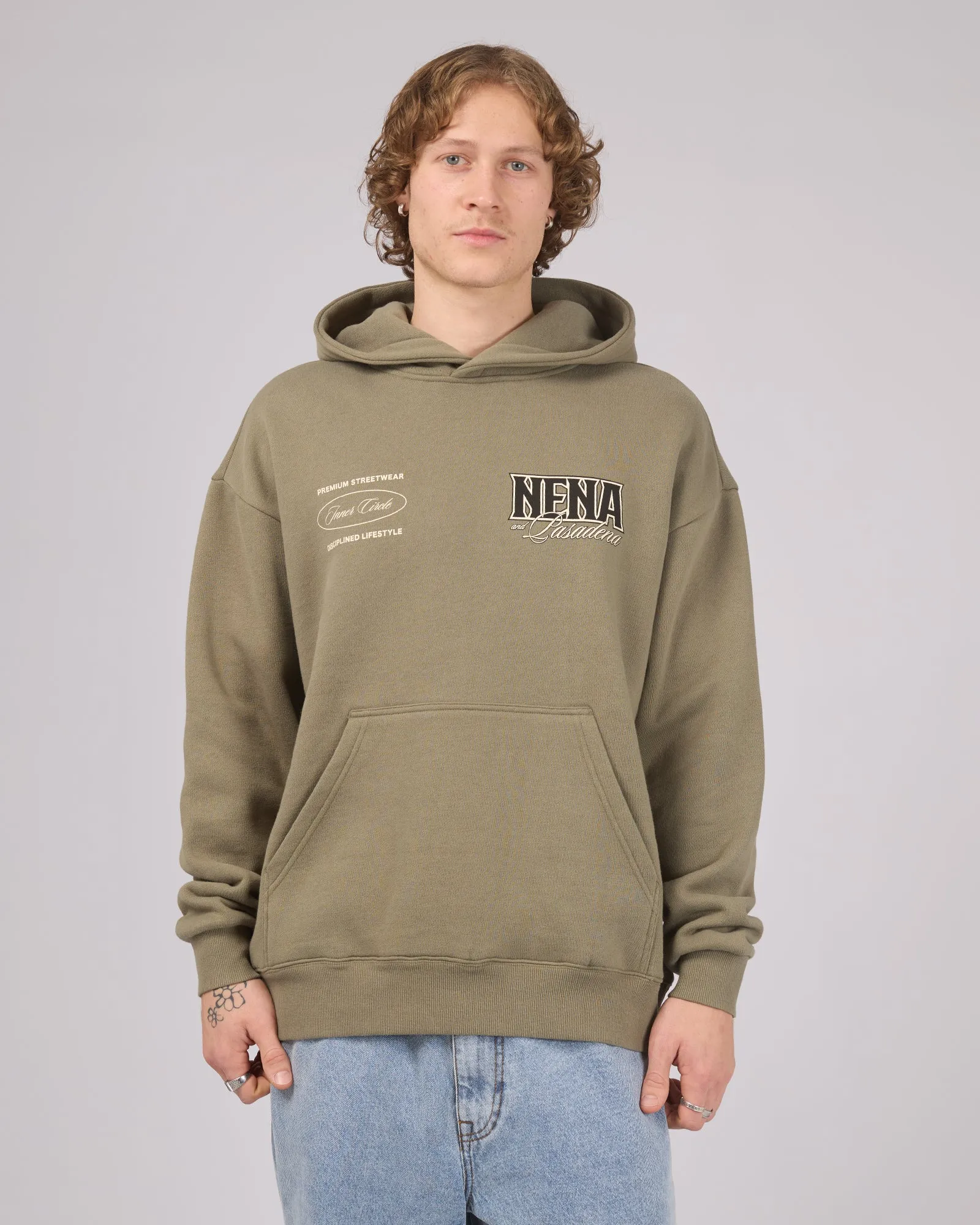Tital Relaxed Fit Hoodie Khaki sold by edge clothing