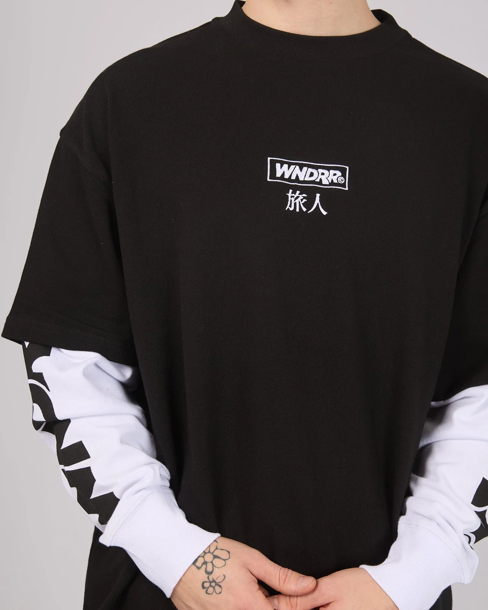 Shodo Layered Long Sleeve Tee Black sold by edge clothing product image thumbnail 5