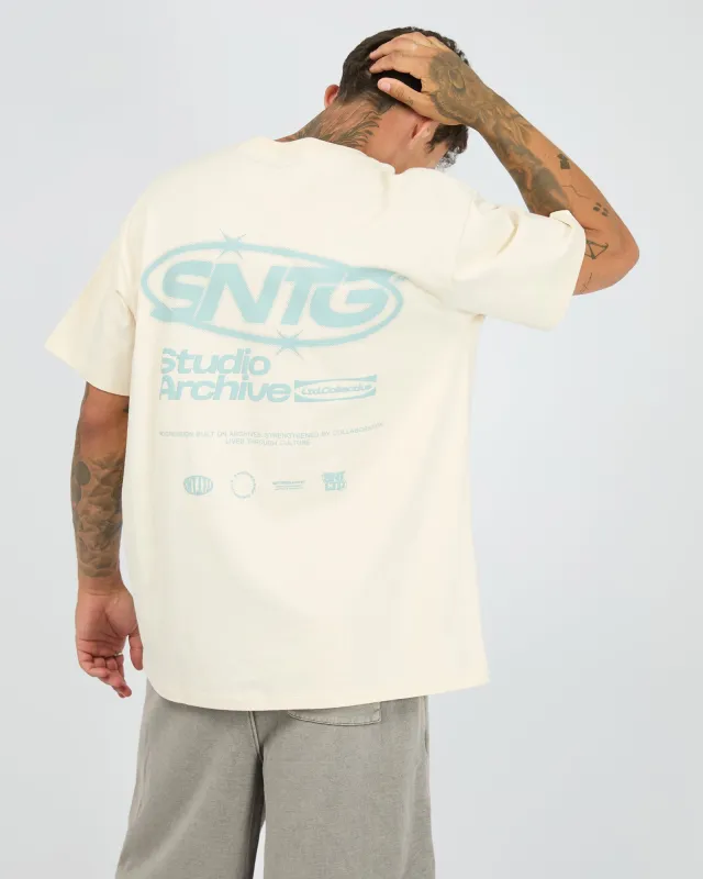 Archive Tee Natural made by edge clothing