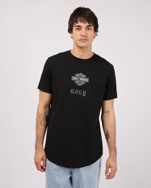 Carve Dual Curved Tee Black made by edge clothing