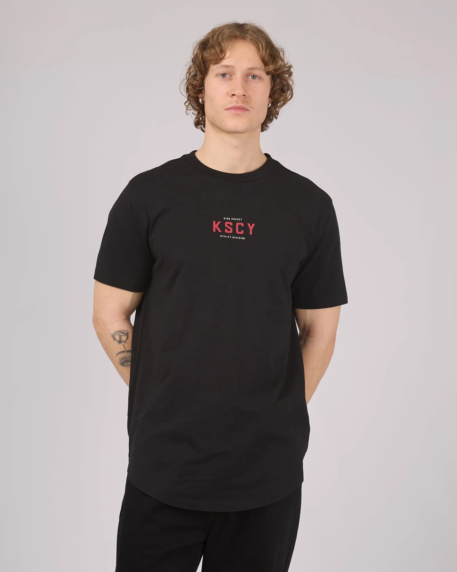 Void Dual Curved Tee Black sold by edge clothing