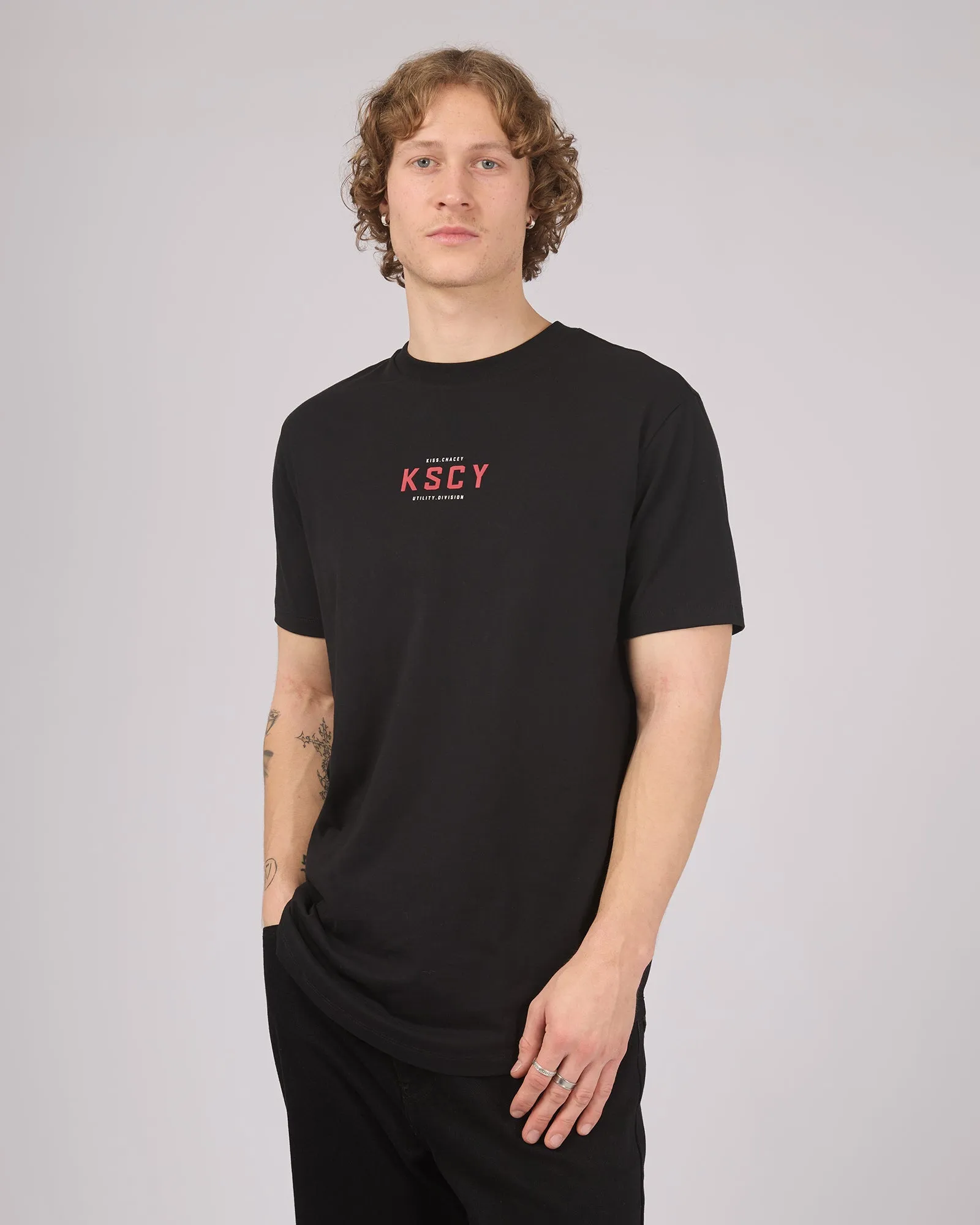 Void Dual Curved Tee Black sold by edge clothing product image thumbnail 4