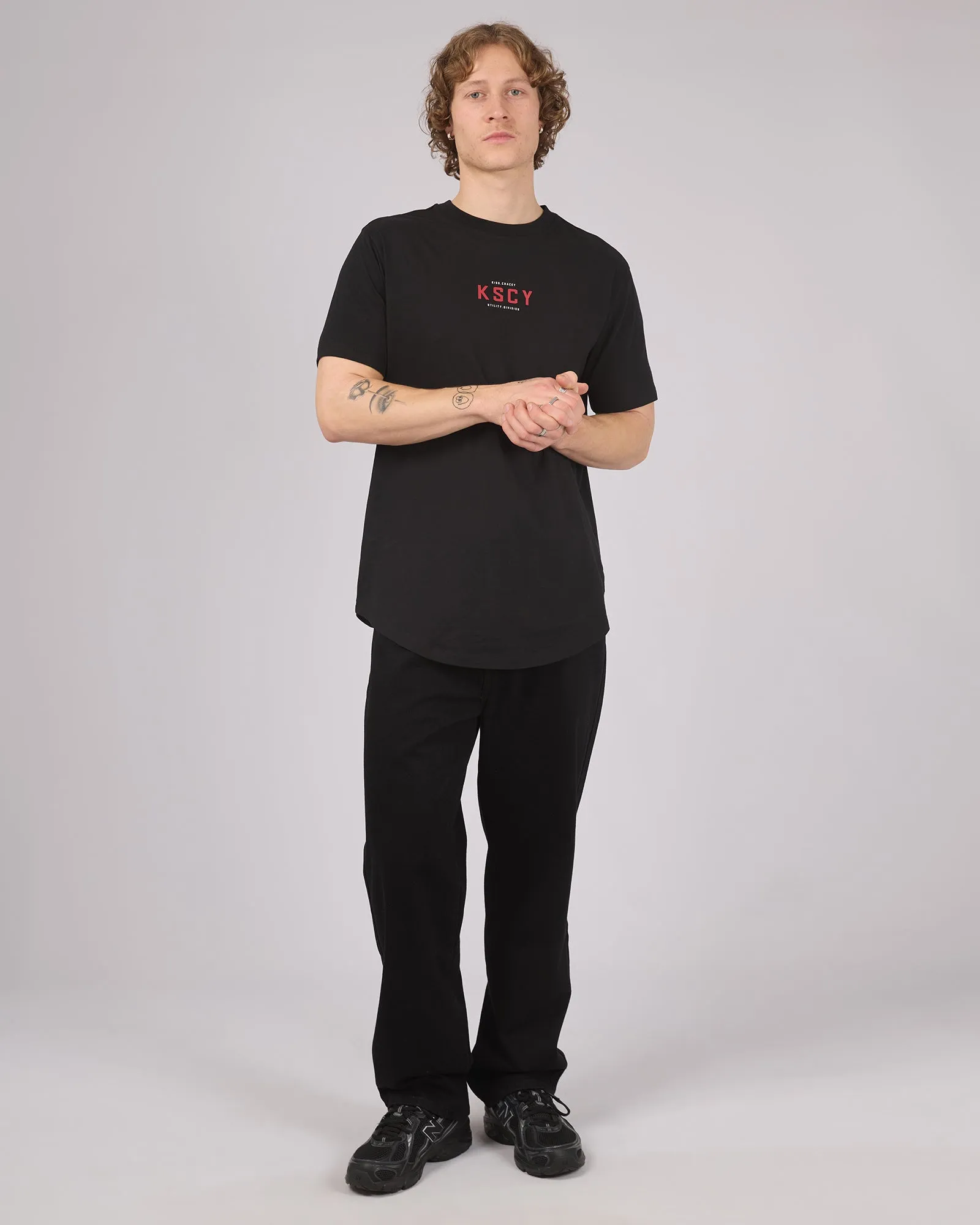 Void Dual Curved Tee Black sold by edge clothing product image thumbnail 3