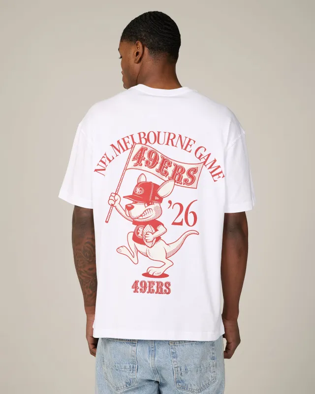 San Francisco 49ers NFL Melbourne 2026 Kangaroo Flag White made by New Era