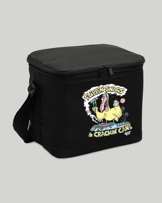 Snags & Cans Cooler Bag Black made by edge clothing