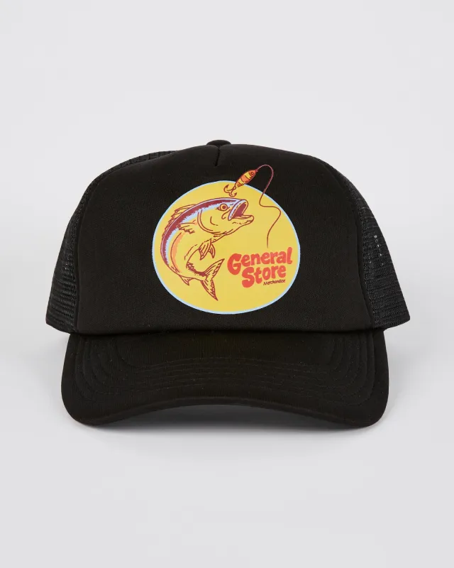 Hooked Trucker Black made by edge clothing