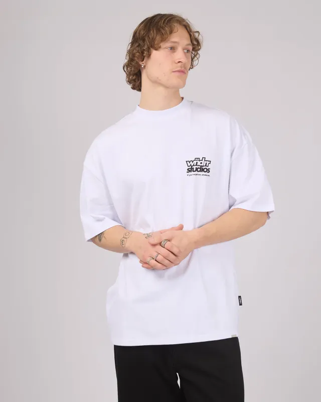 Lighter Heavy Weight Tee White made by WNDRR