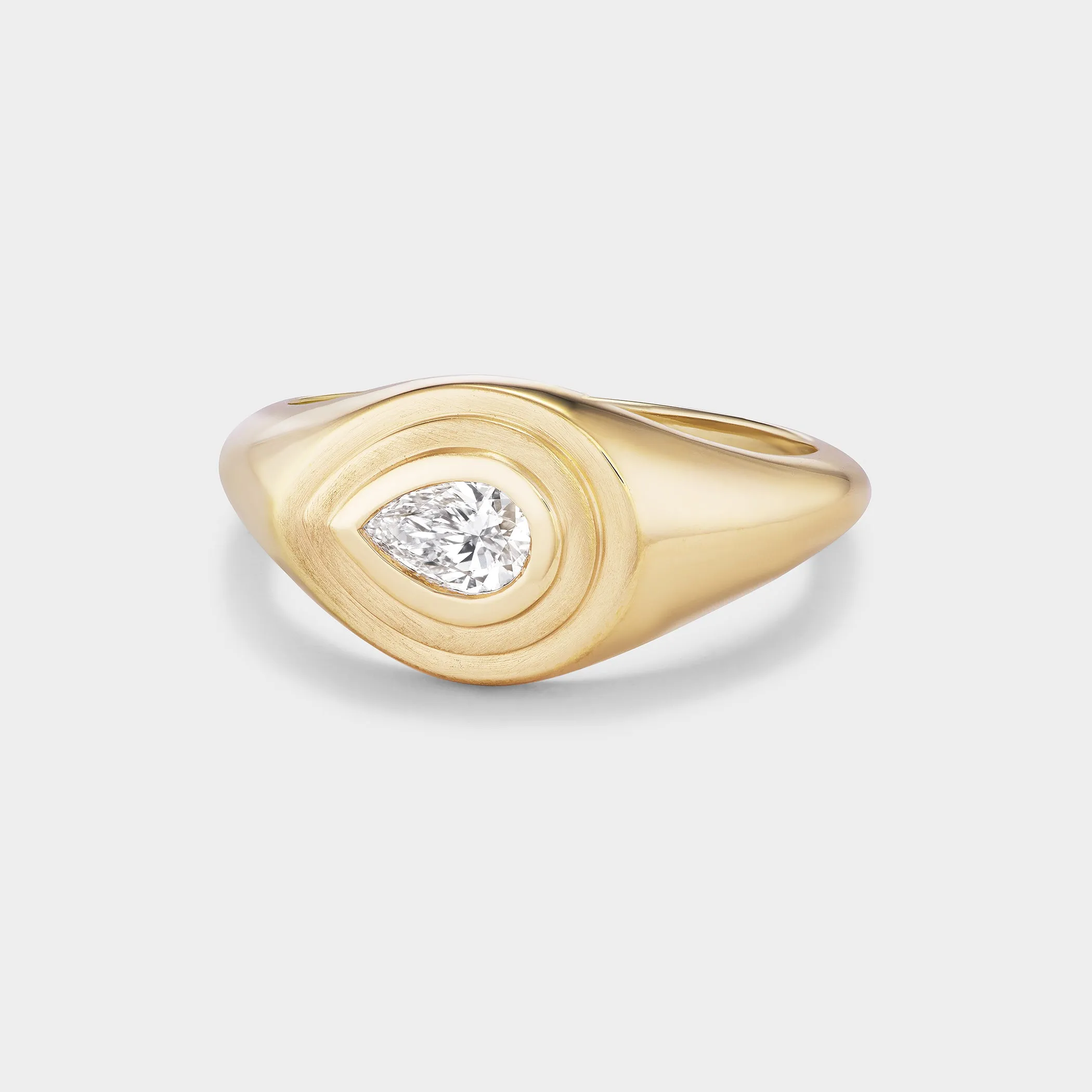 Pear Solitaire Signet Ring sold by Fiametta product image thumbnail 2