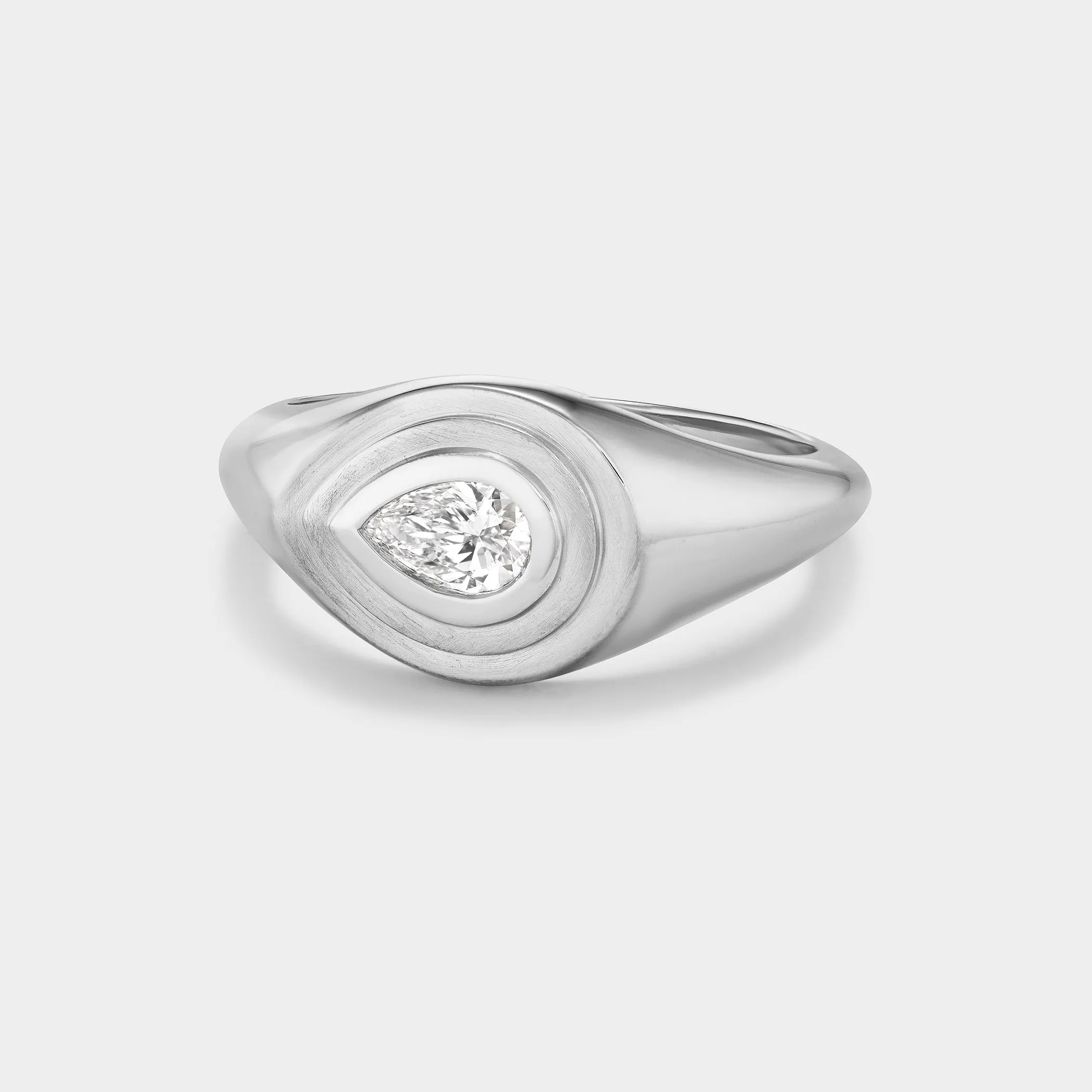 Pear Solitaire Signet Ring sold by Fiametta product image thumbnail 2