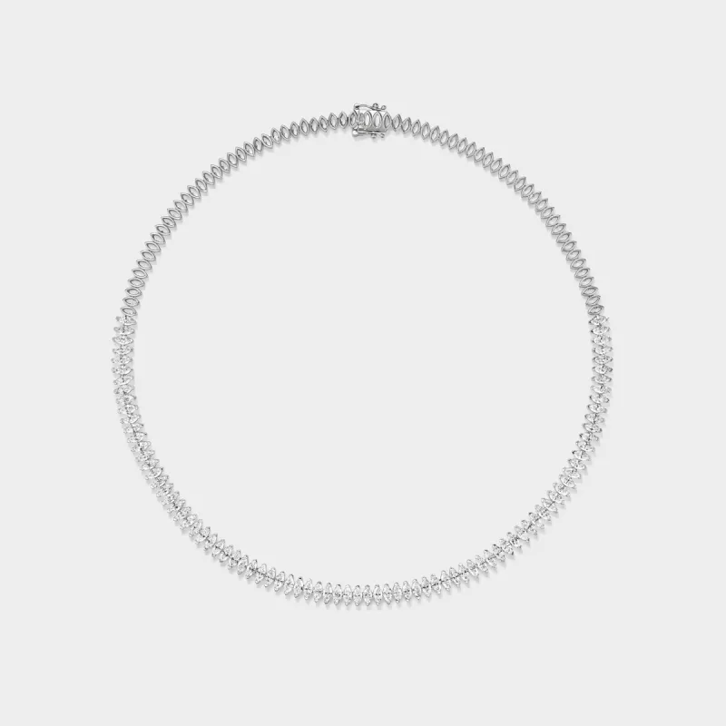 Marquise Tennis Necklace sold by Fiametta