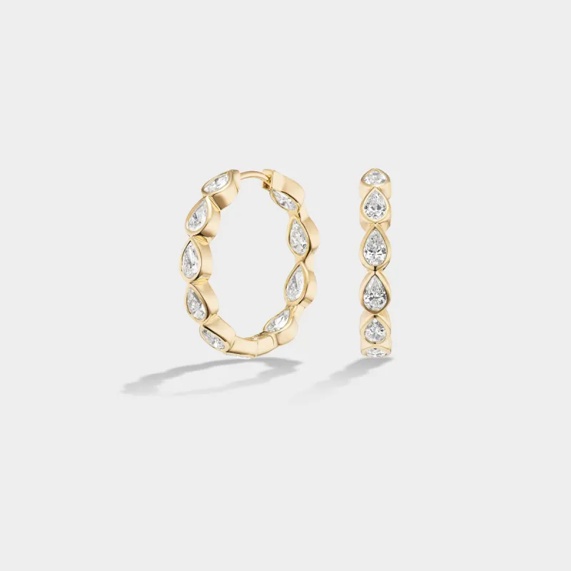 Pear Inside-Out Hoops sold by Fiametta