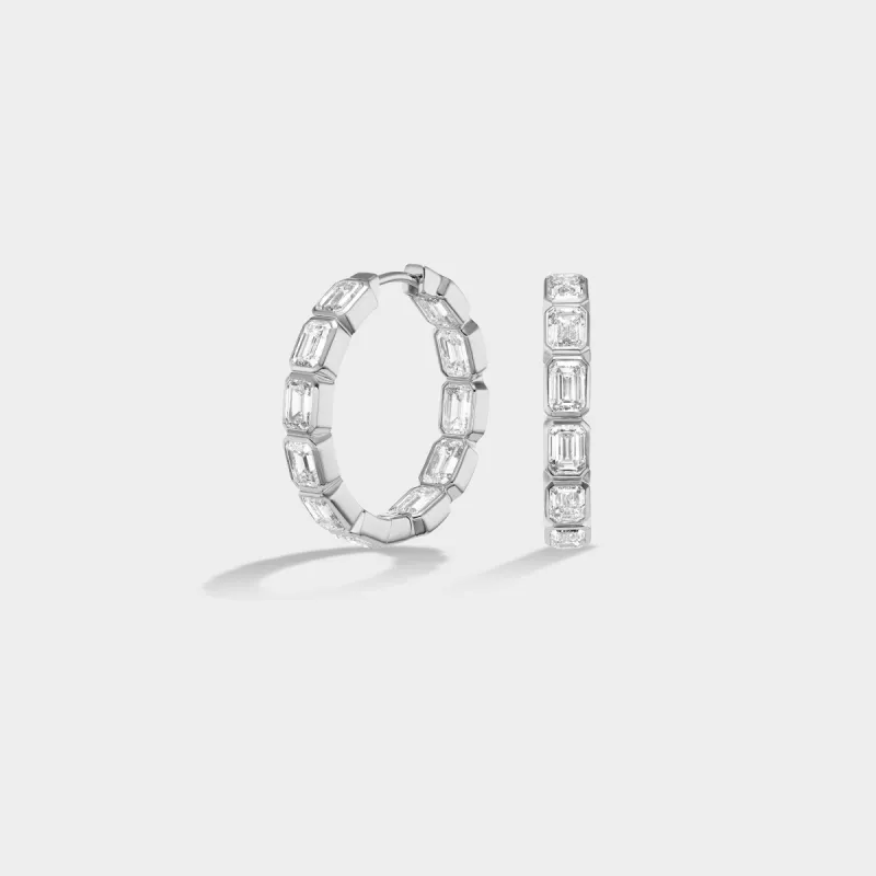 Emerald Inside-Out Hoops sold by Fiametta