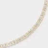Emerald Bezel Tennis Necklace sold by Fiametta