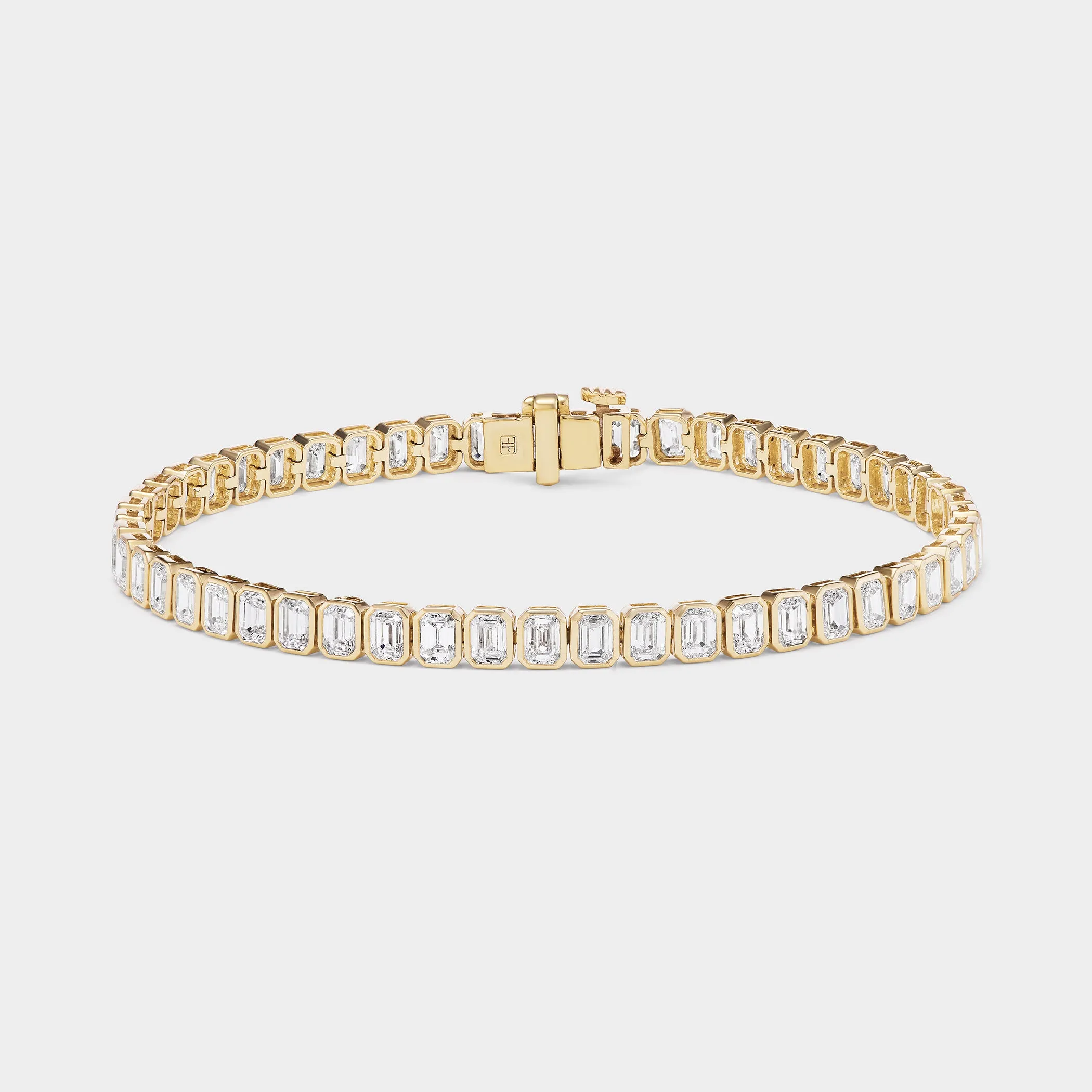 Emerald Bezel Tennis Bracelet sold by Fiametta