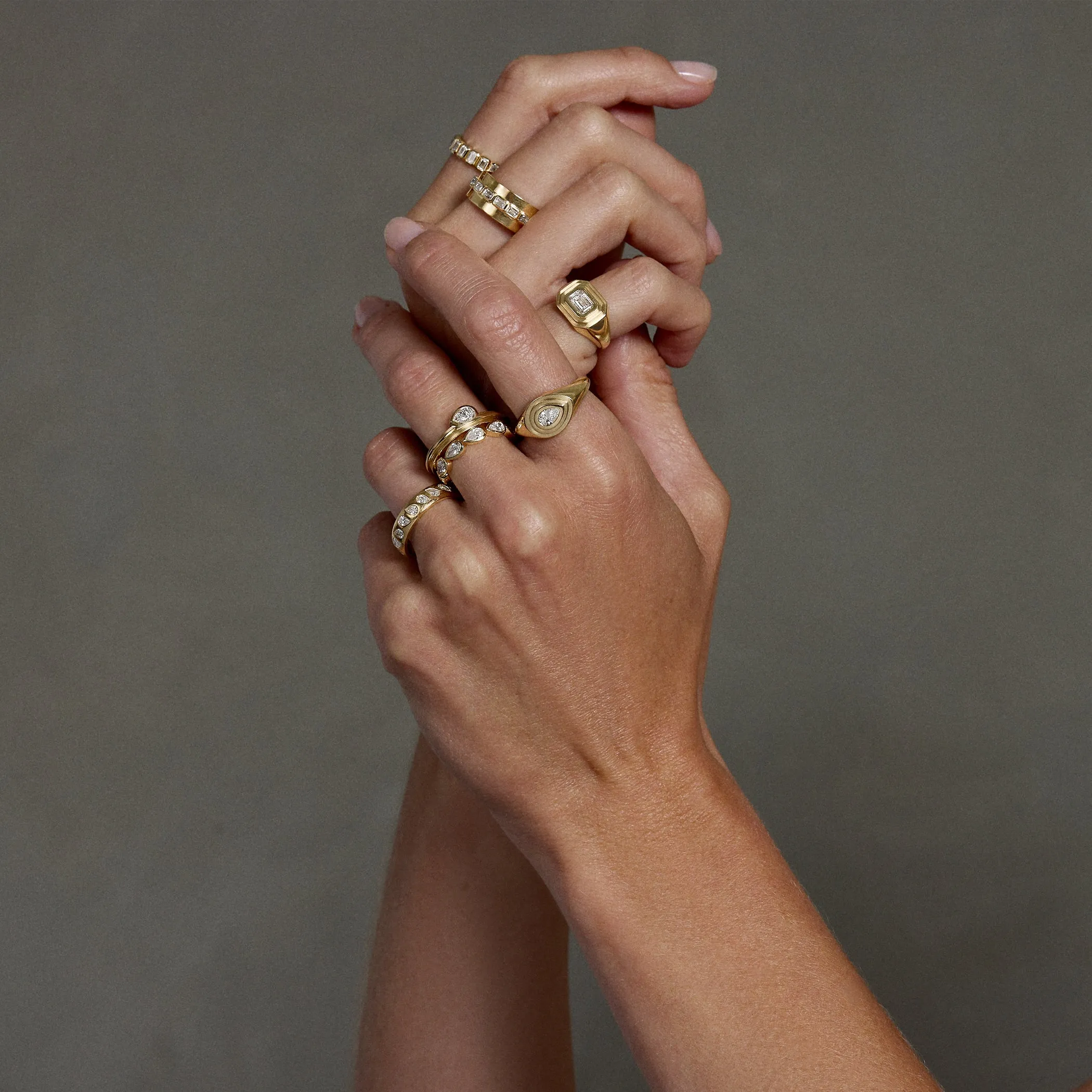 Pear Solitaire Signet Ring sold by Fiametta product image thumbnail 4