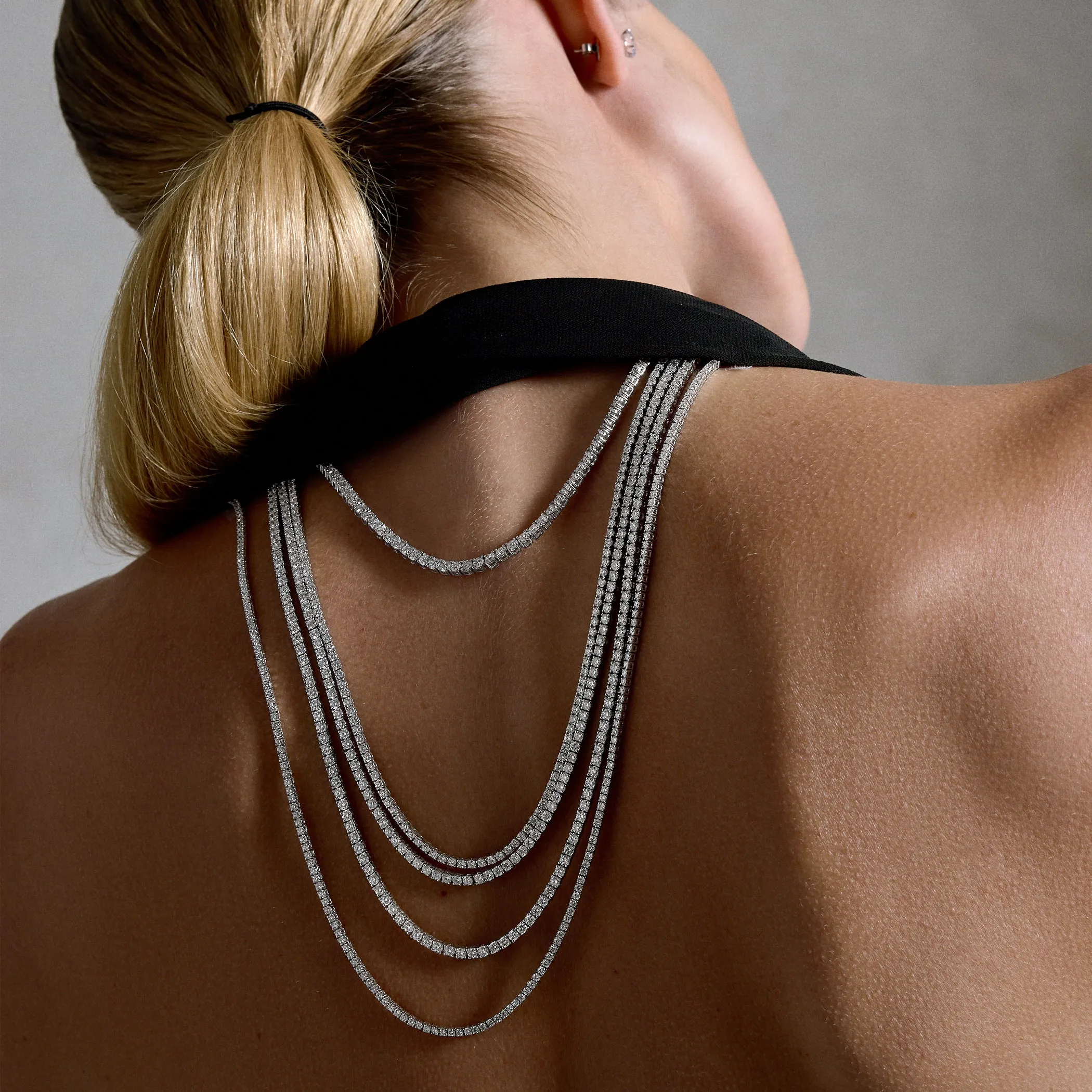 The Classic Tennis Necklace sold by Fiametta product image thumbnail 4