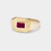 Emerald Solitaire Signet Ring sold by Fiametta