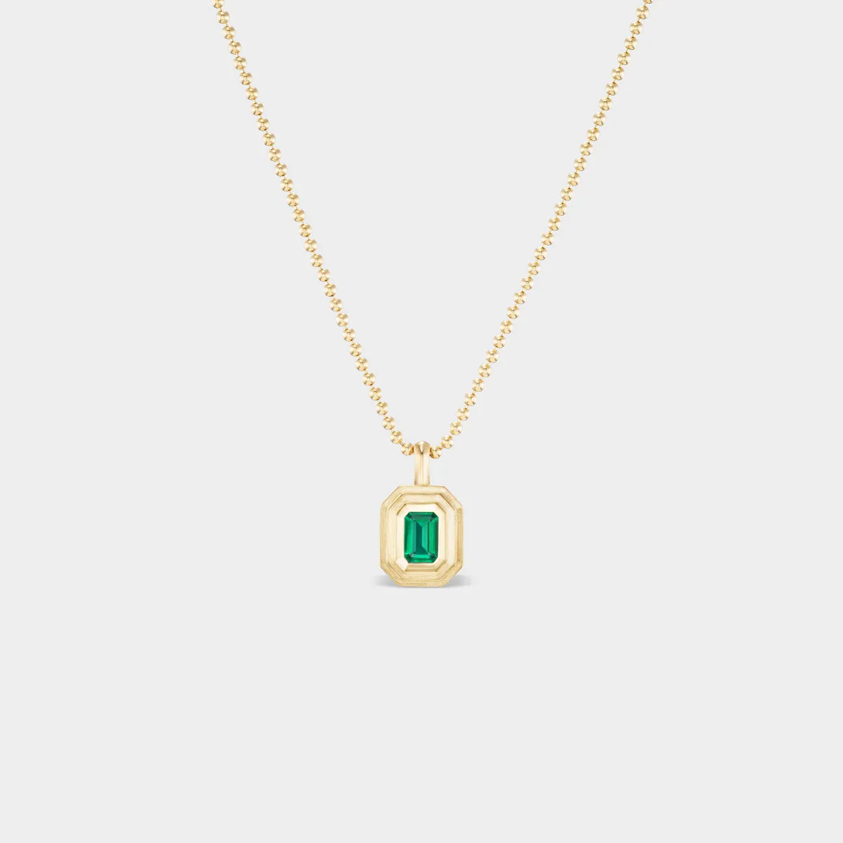 Mini Emerald Bezel Charm sold by Fiametta product image thumbnail 2