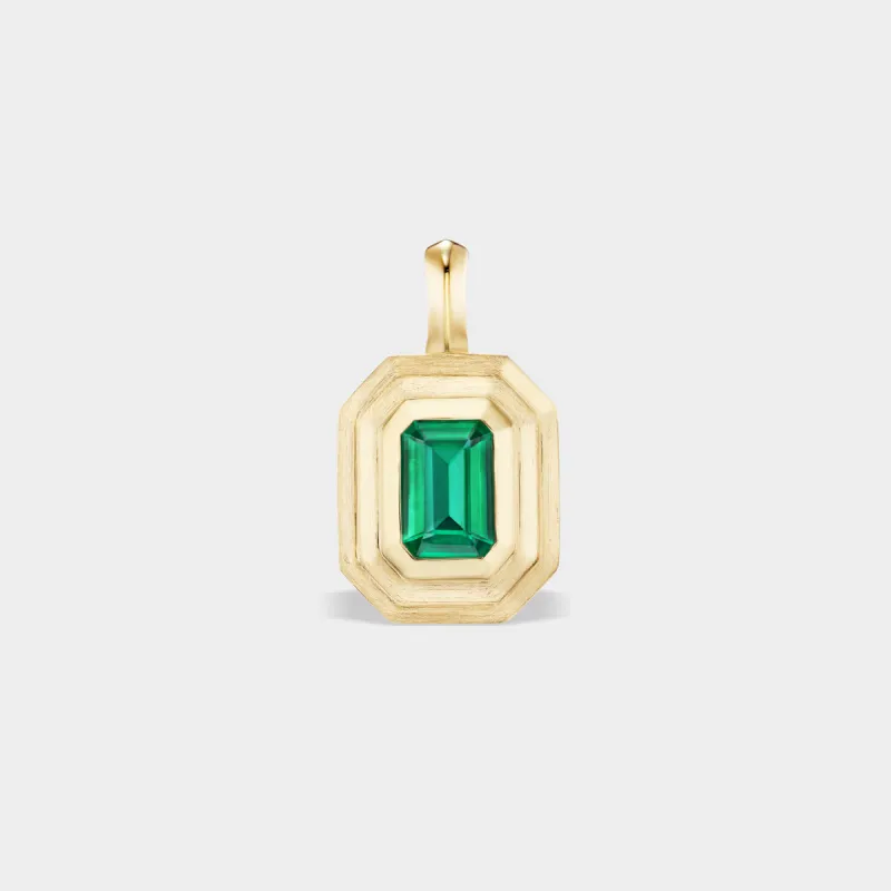 Mini Emerald Bezel Charm sold by Fiametta