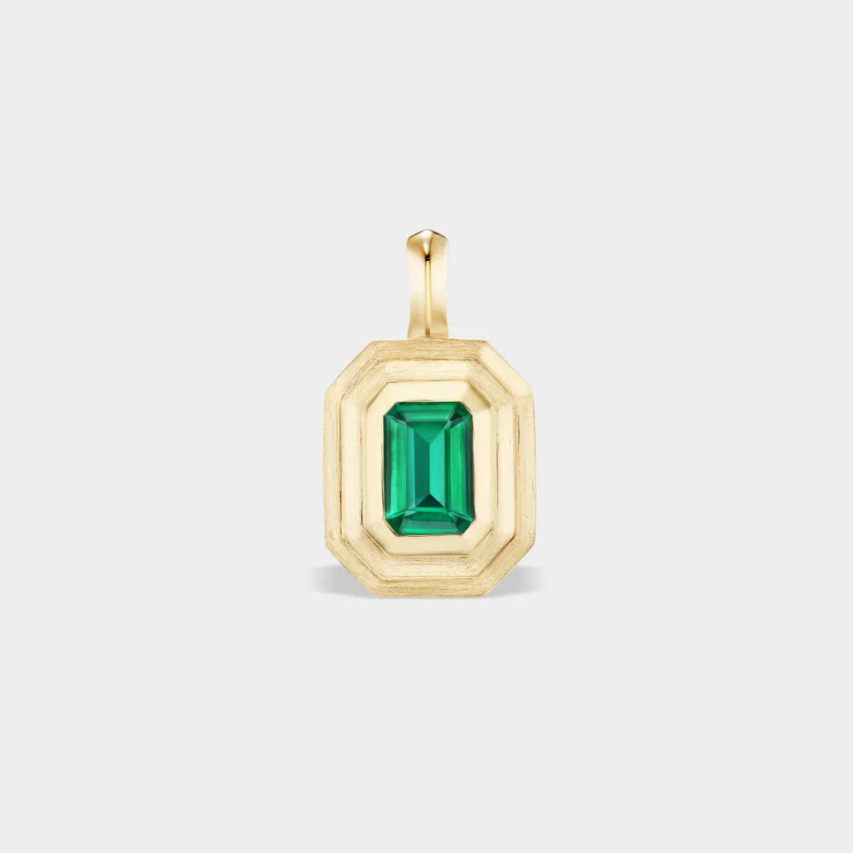 Mini Emerald Bezel Charm sold by Fiametta