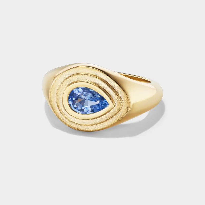 Pear Solitaire Signet Ring sold by Fiametta