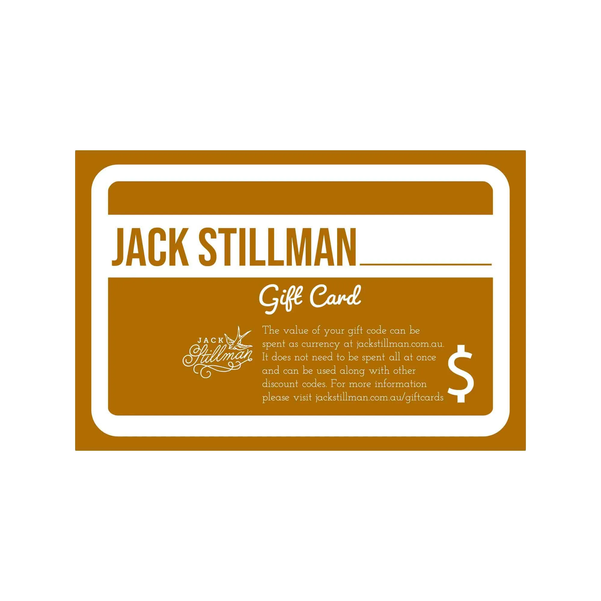 Jack Stillman Gift Card sold by Jack Stillman