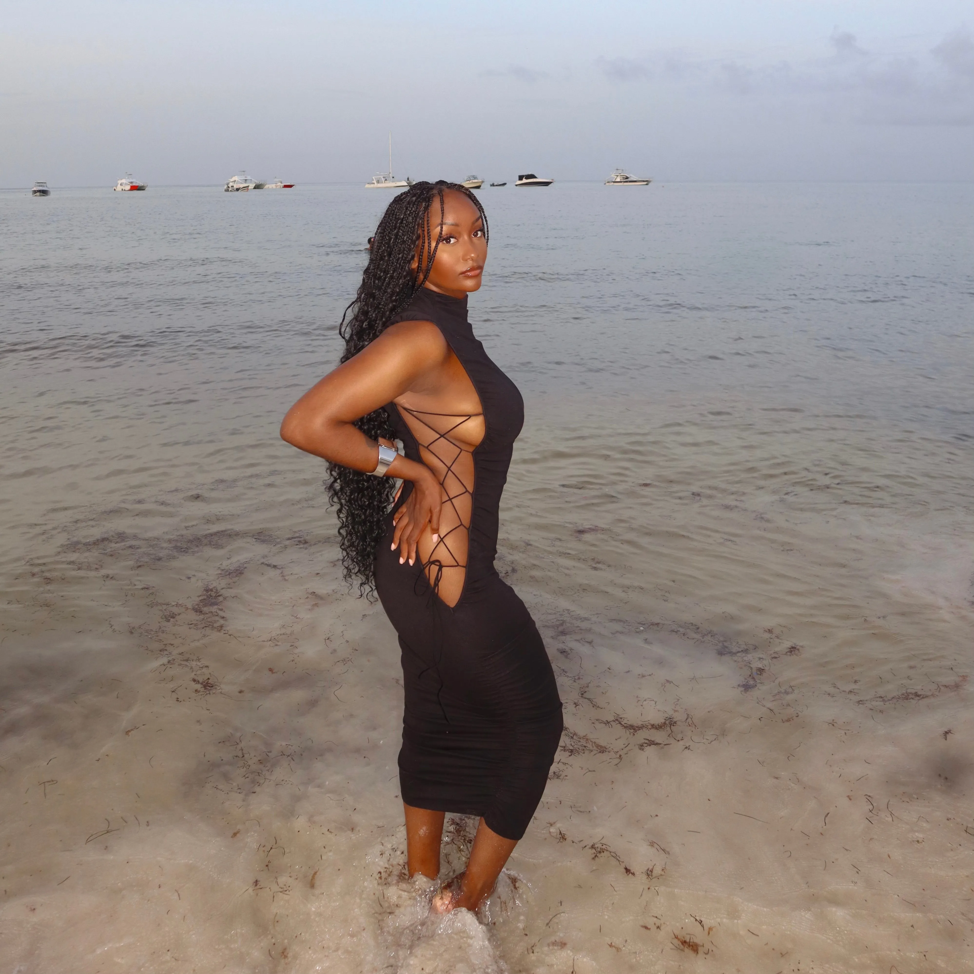 EMMIE MIDI DRESS sold by Serve the Brand product image thumbnail 3