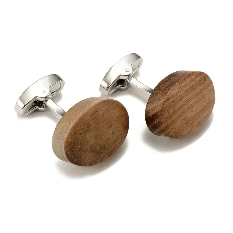 Walnut Wood Cufflinks sold by TheShadic Jewels product image thumbnail 4