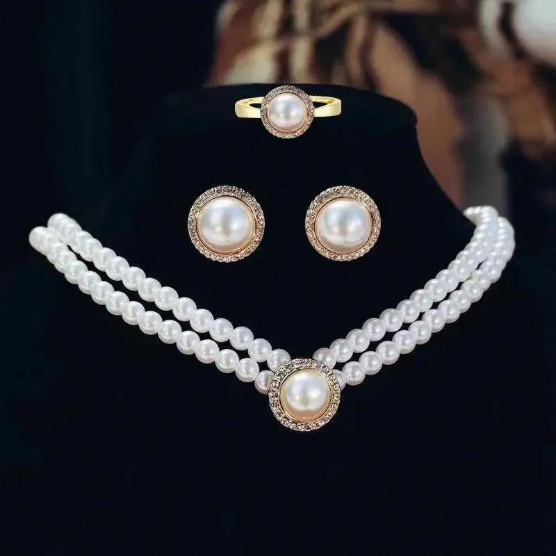 White Imitation Pearl set sold by TheShadic Jewels